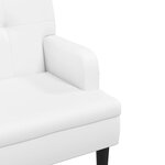 vidaXL Banc avec dossier blanc 112x65 5x75 cm similicuir