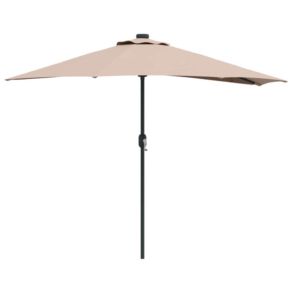 vidaXL Parasol de jardin Taupe 294 x 150 x 224 cm Polyester et Acier