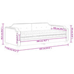 vidaXL Lit de jour avec matelas crème 100x200 cm tissu