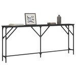 vidaXL Table console noir 180x23x75 cm bois d'ingénierie