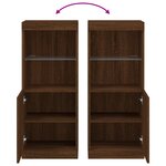 vidaXL Buffet avec lumières LED chêne marron 41x37x100 cm