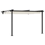 vidaXL Gazebo mural Crème 3 x 3 m Acier