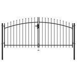vidaXL Double portail avec haut sous forme de lance 300 x 150 cm