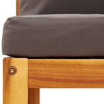 vidaXL Canapé d'angle de jardin avec coussins en bois d'acacia et corde