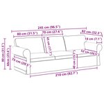 vidaXL Canapé Bleu 215 x 82 x 80 cm tissu