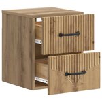 vidaXL Cabinet de chevet mural Chêne artisanal 34 5 x 33 x 40 cm