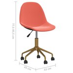 vidaXL Chaises pivotantes à manger lot de 2 Rose Velours
