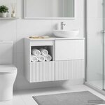 vidaXL Armoire de salle de bain Blanc brillant 30 x 41 x 50 cm