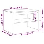 vidaXL Meuble TV chêne marron 60x40x40 cm bois d'ingénierie