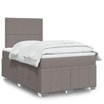 vidaXL Sommier à lattes de lit avec matelas Taupe 120x200 cm Tissu