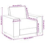 Canapé 3 pièces vidaXL avec coussins en tissu gris foncé