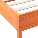 vidaXL Cadre de lit sans matelas cire marron 200x200cm bois pin massif