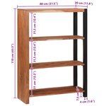 vidaXL Étagère Marron 80 x 30 x 110 cm Bois d'acacia massif