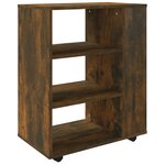 vidaXL Armoire roulante Chêne fumé 60x35x75 cm Bois d'ingénierie