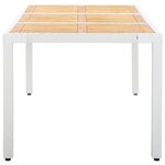 vidaXL Ensemble à manger d'extérieur 9 Pièces Résine tressée Blanc