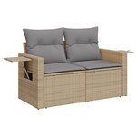 vidaXL Salon de jardin avec coussins 6 Pièces beige résine tressée