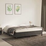 vidaXL Cadre de lit sans matelas gris foncé 160x200 cm velours