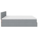 VidaXL Cadre de lit ottoman avec matelas gris clair 200x200 cm tissu