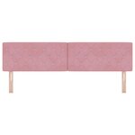 vidaXL Tête de Lit en Velours Argyle Manuel Rose 180 cm Velours