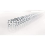 Lot de 100 Peignes métalliques WireBind format A4 capacité 100 feuilles 11mm argent GBC