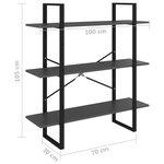 vidaXL Bibliothèque gris 100x30x105 cm bois d’ingénierie