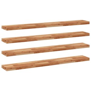 vidaXL Étagères flottantes 4 Pièces 140x20x4 cm acacia massif à l'huile