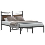 vidaXL Cadre de lit sans matelas chêne marron 120x190 cm