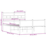 vidaXL Cadre de lit sans matelas chêne fumé 120x190 cm bois ingénierie