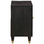 vidaXL Armoire d'évier Noir 62 x 33 x 58 cm Bois de mangue massif