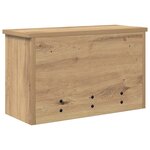 vidaXL Porte-manteau mural avec porte chêne artisanal 50 x 20 x 30 cm