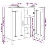 vidaXL Buffet Bois Ancien 69 5 x 34 x 90 cm Bois d'ingénierie