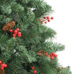 vidaXL Sapin de Noël artificiel avec pommes de pin et baies 210 cm