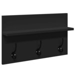 vidaXL Ensemble de meubles de couloir 4 Pièces noir bois d'ingénierie