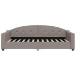 vidaXL Lit de jour avec matelas taupe 90x200 cm tissu