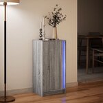 vidaXL Buffet avec LED sonoma gris 42 5x34x85 cm bois d'ingénierie