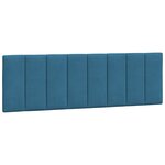 vidaXL Cadre de lit avec LED sans matelas bleu 160x200 cm velours