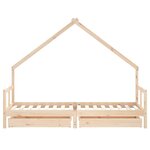 vidaXL Cadre de lit pour enfants gris 80x200 cm bois de pin massif