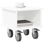 vidaXL Meuble TV Blanc 37 x 35 x 35 cm Bois d'ingénierie