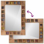 vidaXL Miroir de salle de bain avec stockage Naturel 50 x 70 x 3 cm
