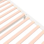 vidaXL Cadre de lit Blanc Bois massif 160x200 cm