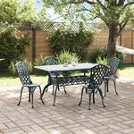 vidaXL Ensemble de salle à manger pour jardin 5 Pièces Vert Aluminium