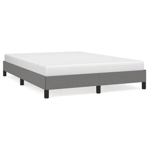 vidaXL Cadre de lit sans matelas gris foncé 140x200 cm tissu