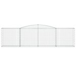 vidaXL Paniers à gabions arqués 20 Pièces 400x50x100/120 cm Fer galvanisé