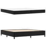 vidaXL Cadre de lit avec matelas Noir 200 x 200 cm tissu