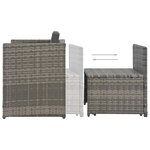 vidaXL Ensemble à manger d'extérieur 7Pièces coussins Résine tressée Gris