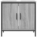 vidaXL Armoire lavabo de salle de bain sonoma gris 60x30x60 cm