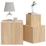 vidaXL Tables d'appoint 3 Pièces Chêne Sonoma Aggloméré