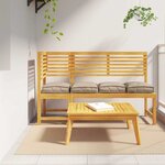 vidaXL Coussin pour assise de palette 4 Pièces Taupe 40 x 40 x 8 cm