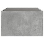 vidaXL Table basse avec LED infini gris béton 70x50x30 cm