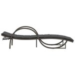 vidaXL Chaise longue avec coussin gris 60x199x42 cm résine tressée